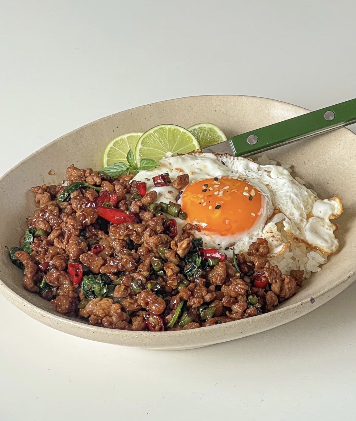 Basil Pork with Egg